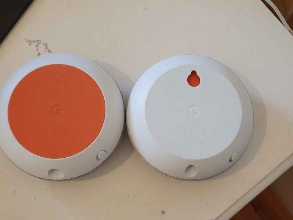 Nest Mini vs Home Mini Oben