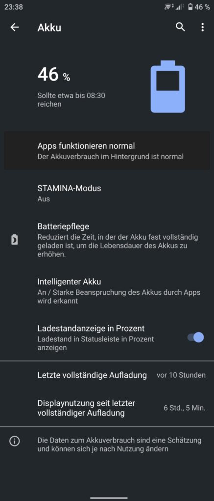 Sony Xperia 5 II Screen-On-Time