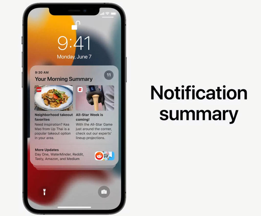 Apple WWDC 2021 Notification Summary