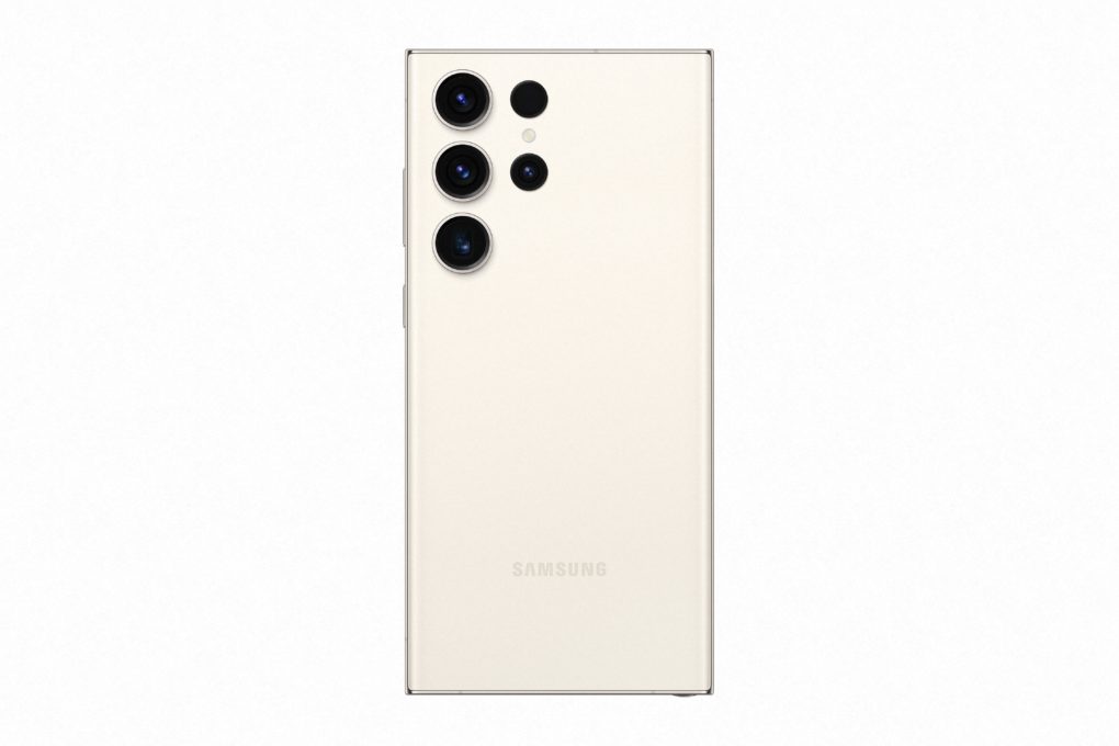 Galaxy S23 Ultra_Product Image_Cream_Deviceback_HI