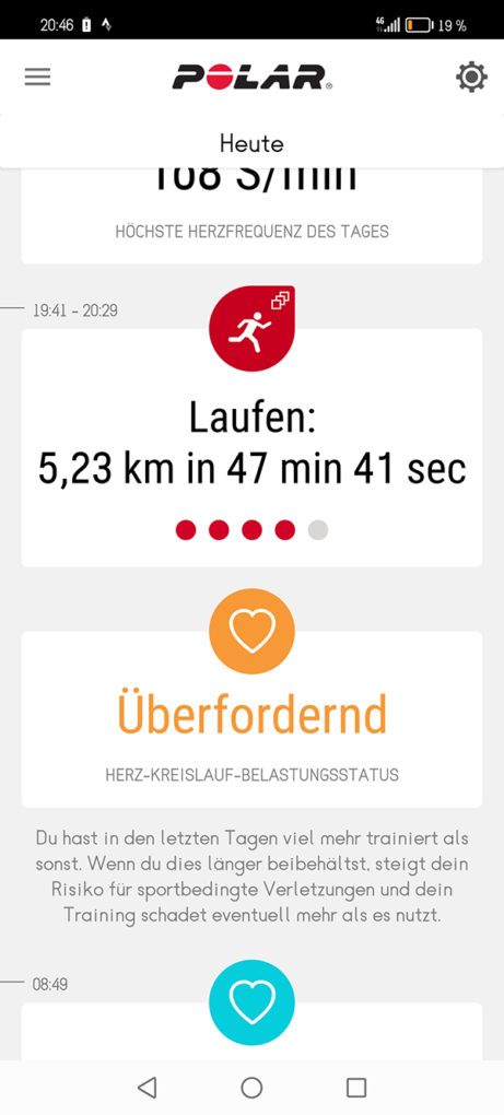 Polar Flow-App - Laufen