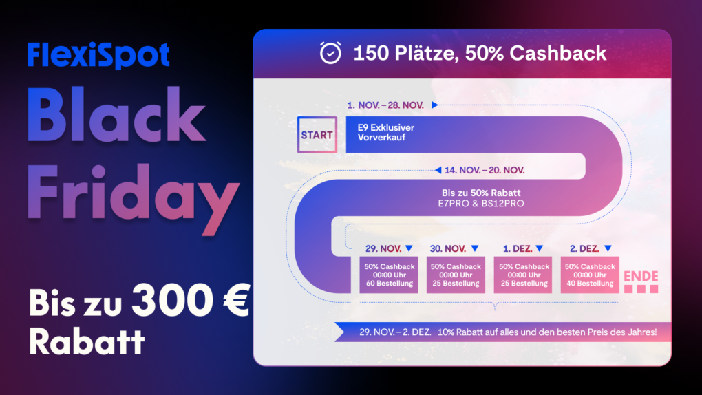 FlexiSpot Black Friday Rabattaktion