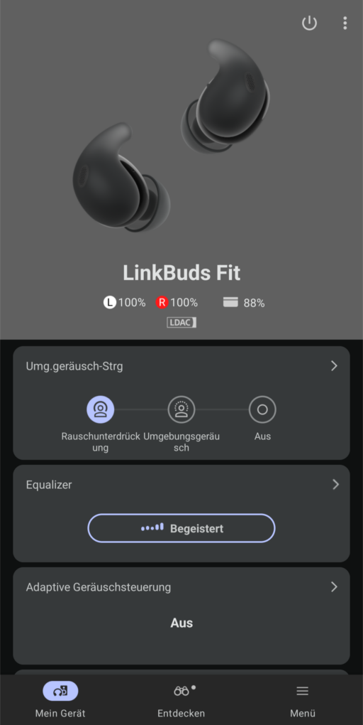 Screenshot Sound Connect App