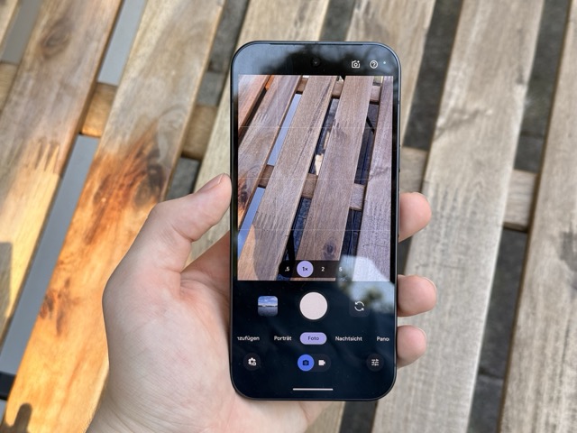 Die Kamera-App geöffnet auf dem Pixel 10